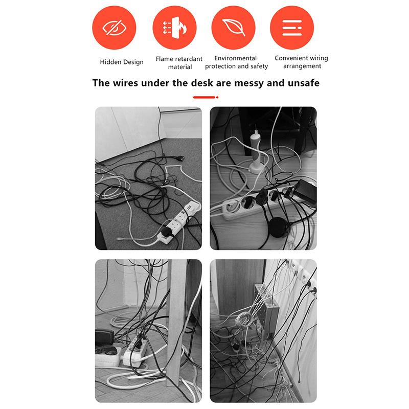 78Cm Wire Spine Cable Sleeve Workstation Snake Wire Organizer Under Desk Cable Wire Management Computer Cord Protective Tube