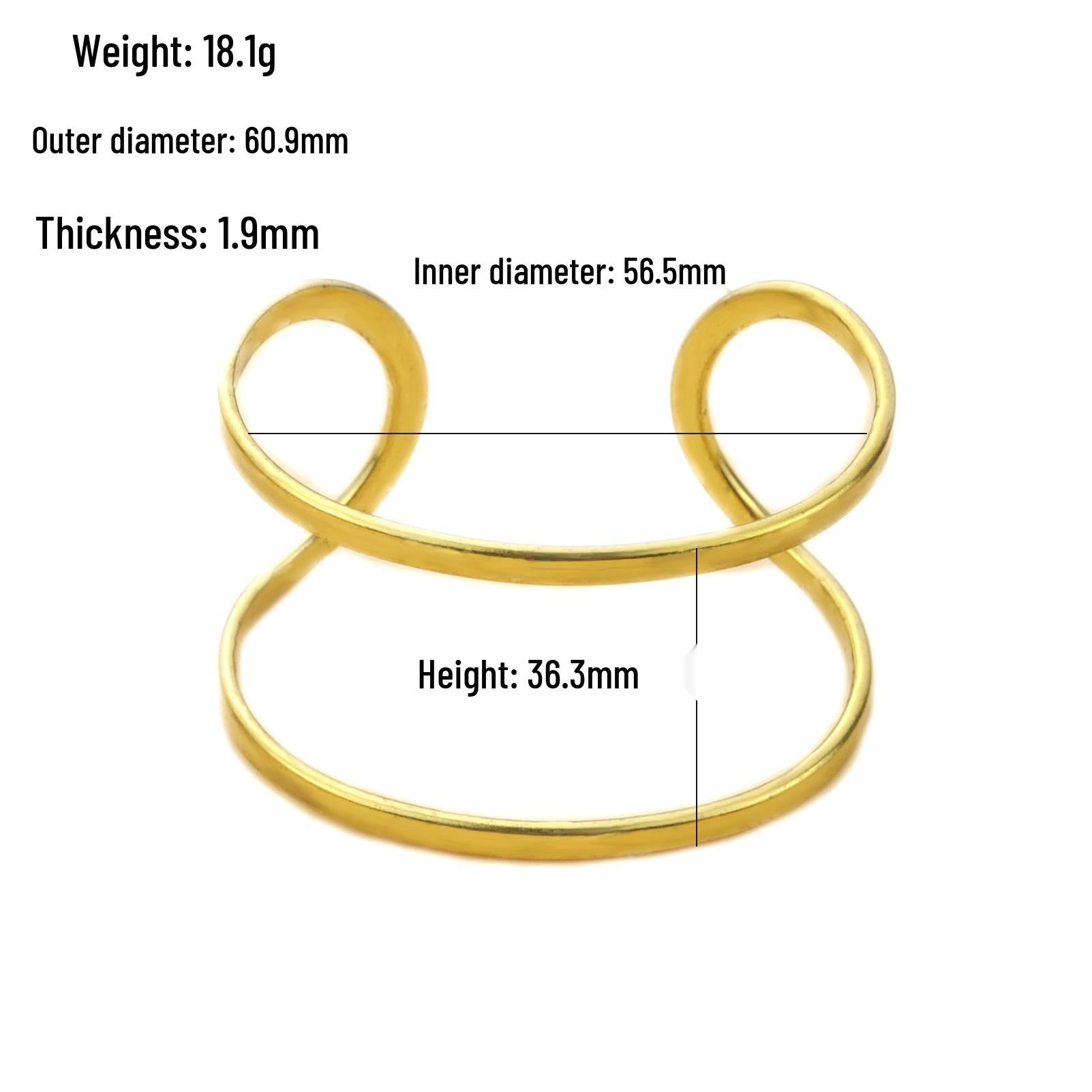 European Trendy Brass Line Bracelet - Fashionable  Versatile Armband