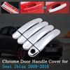 Chrome Car Door Handle Cover for Seat Ibiza MK4 6J 6P 2009~2016 Car Trim Set Exterior Accessories 2010 2011 2012 2013 2014 2015