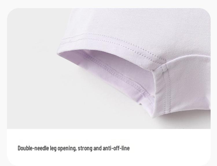 Kuromi Balabala Girls' 3-Pack Cotton Boxer Briefs with Antibacterial Crotch - No Pinching