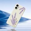 For iPhone 17 Case Lavender Pattern Printing Straight Edge TPU Phone Back Cover