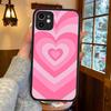 INS Style Pink Heart Phone Case For IPhone 14 X XR XS 7 8 Plus 11 12 13 Pro MAX 13mini Matte Shockproof Case
