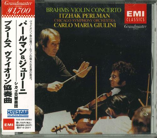 

CD PERLMAN (ITZHAK) - Brahms: Violin Concerto TOCE3018 Japan Classical Used