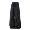 Mens Water-Resistant Outdoor Hiking Pants With Split Pockets Loose Straight Fit Casual Trousers