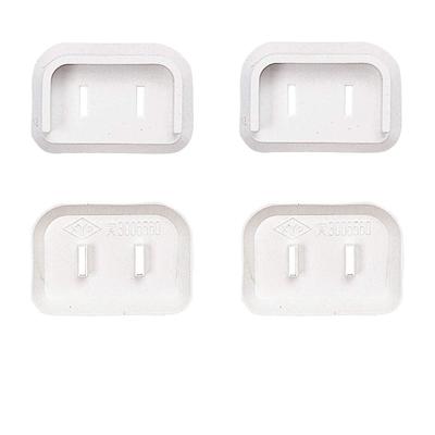Plug Safety Compatible with Pack of Covers, 2-Pin L-Shaped Plugs, White, 50, TAP-PSC2N50