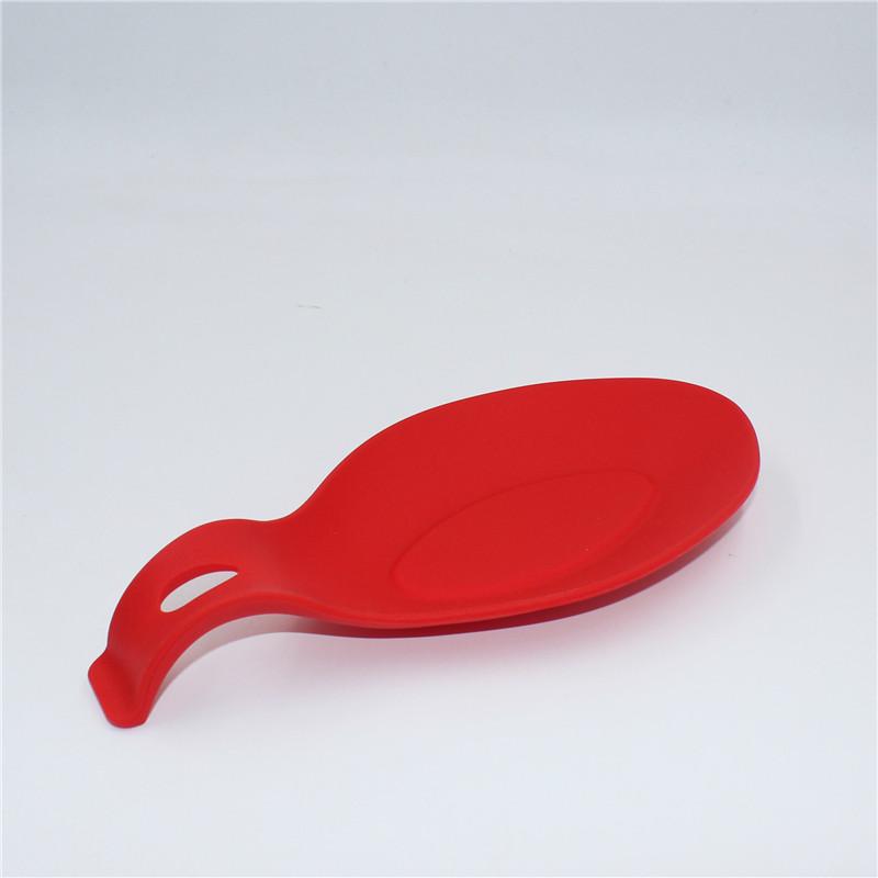 Kitchen Silicone Spoon Rest, Flexible Almond-Shaped Silicone Kitchen Utensil Rest Ladle Spoon Holder