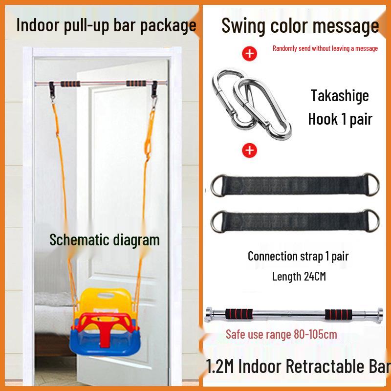 Children's Outdoor/Indoor Hanging Swing Chair with Rope and Single Bar