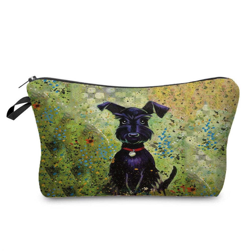 Women Dog Print Cosmetic Bag Toiletries Organize Travel Storage Case 6703 KTB