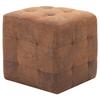 VidaXL 2 Pcs Poufs Brown 30 X 30 X 30 Cm Suede Faux Leather