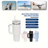 40oz stainless steel vacuum insulated mug with lid and straw for water, iced tea or coffee, smoothies, etc.