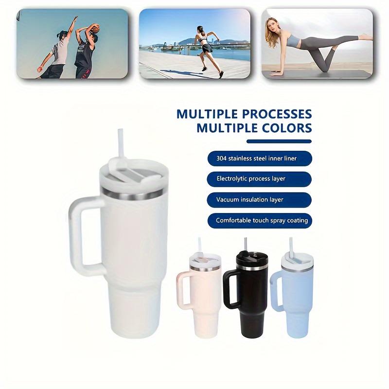 40oz stainless steel vacuum insulated mug with lid and straw for water, iced tea or coffee, smoothies, etc.