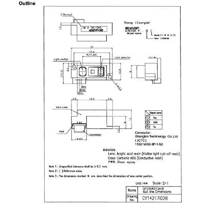 Taidacent 2-15cm Kurzstrecken-Infrarot-Bereichssensor GP2Y0A51SK0F Infrarot-Entfernungsmessung Analoger Entfernungssensor