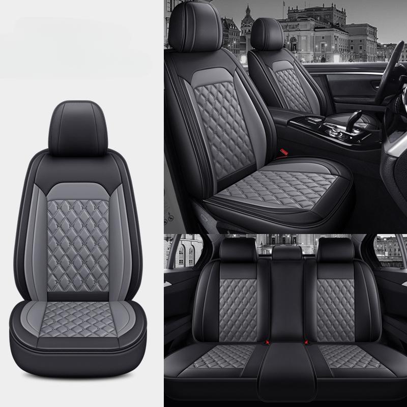 

Кожаные чехлы на сиденья автомобиля, универсальные чехлы на сиденья автомобиля из искусственной кожи на 5 мест, автомобильные чехлы для большинства седанов, внедорожников, грузовиков, чехлы на передние и задние сиденья Five Seats