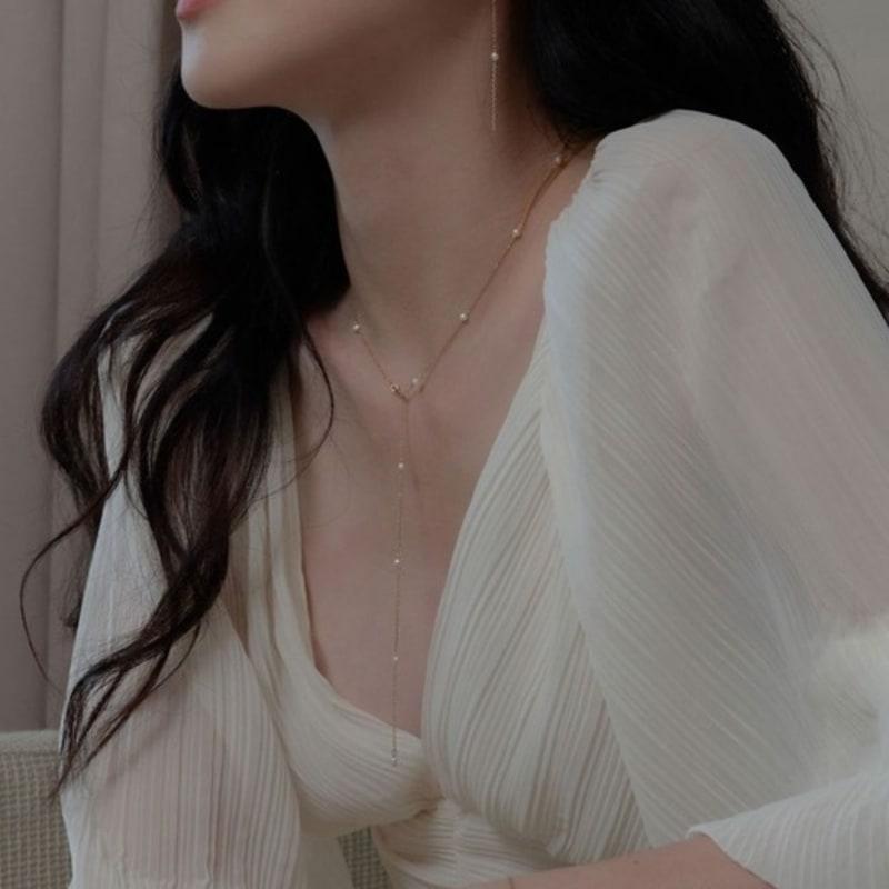 

Dawn of Me Diana Pearl Chain Necklace Silver