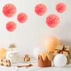 1pcs Set 7.8inch Red Paper For Birthday Party Flower Balls Paper Pom Pom Paper Paper Flowers Decorations Hanging Flowers