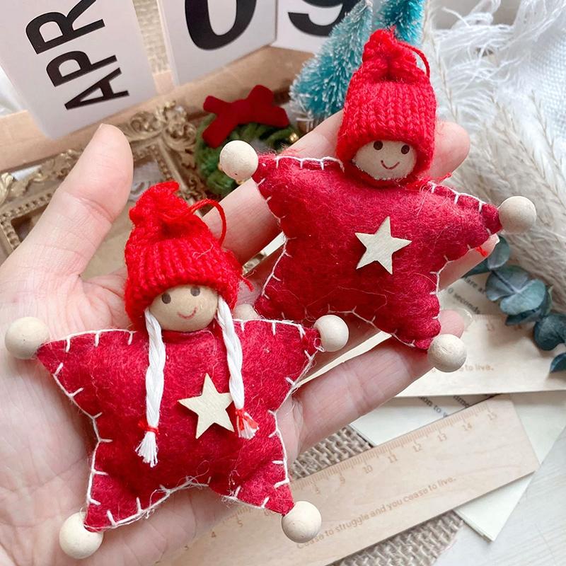 Christmas Tree Ornaments New Year Gifts for Couple Ornaments Santa Claus Star Pendant 2026 Christmas Party Hanging Decoration