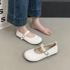 One word with super soft Mary Jane shoes women's 2025 new summer woven breathable shallow mouth single shoes ballet style flats
