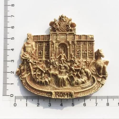 Kühlschrankmagnet mit Wahrzeichen von Rom, Italien, Touristen-Souvenirs, Kolosseum, Wishing Pool, magnetischer Kühlschrankaufkleber, Kunstharz-Kunsthandwerkssammlung