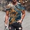 European and American Cross-border Summer Men's T-shirt 3D Digital Printing Short Sleeve LiExpress