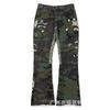 Dipartimento Galleria. Pantaloni a zampa Patchwork in Denim Unisex Jeans Casual Streetwear
