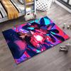 "Vivid Anime Style Carpet with Fiery Battle Scene and Bold Colors" Suitable for use as an anti-slip for living room bedroom sofas