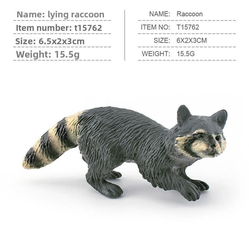Realistic Raccoon And Lemur Pvc Figures Educational Kids Collectible Animal Models StyleF