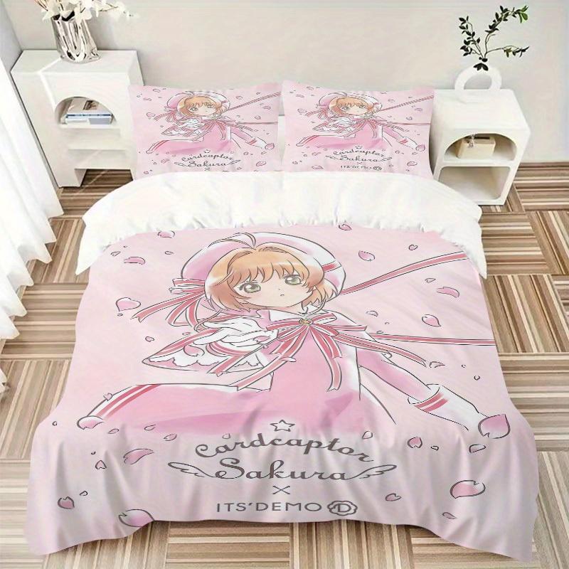 

3 шт. Комплект постельного белья Cardcaptor, Пододеяльник и Наволочки, Подходит для Всех Сезонов(Без вкладыша)-0729040 135x200cm