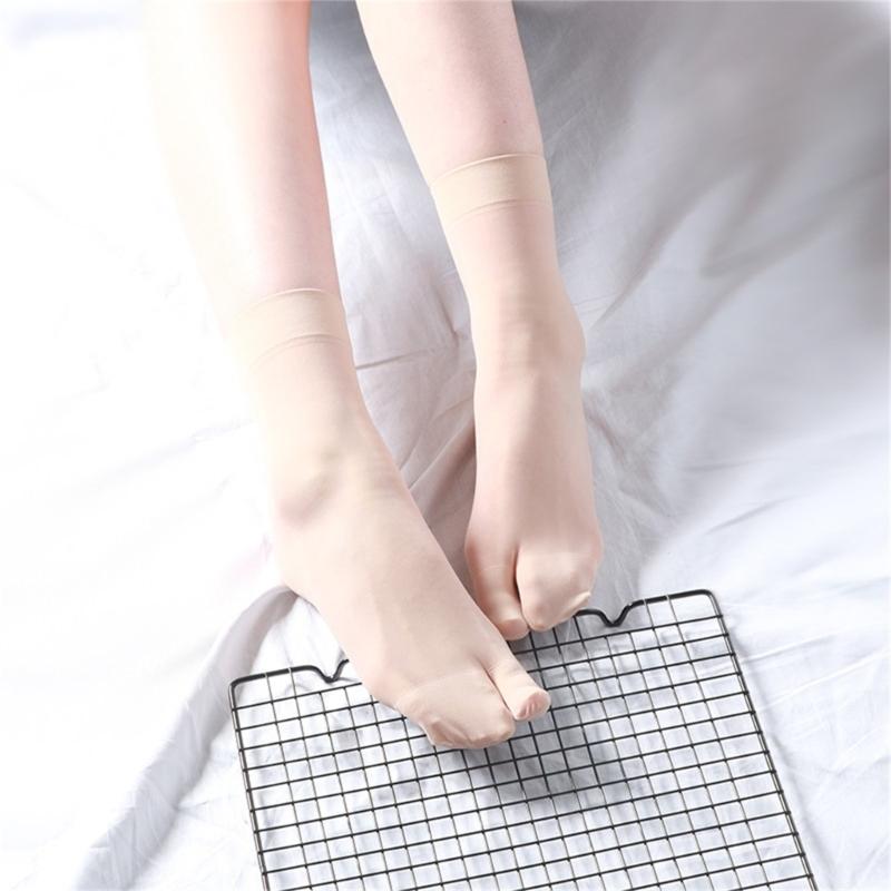 Dames Doorzichtige Enkelsokken Anti-scheur Comfortabel Onzichtbaar Ultra Dun Split-teen Slippers Sokken voor Dagelijks Gebruik