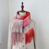 2024 Autumn/Winter New Gradient Imitation Cashmere Tassel Printed Scarf Fashion Versatile Office Warm Shawl Scarf For Men And Women