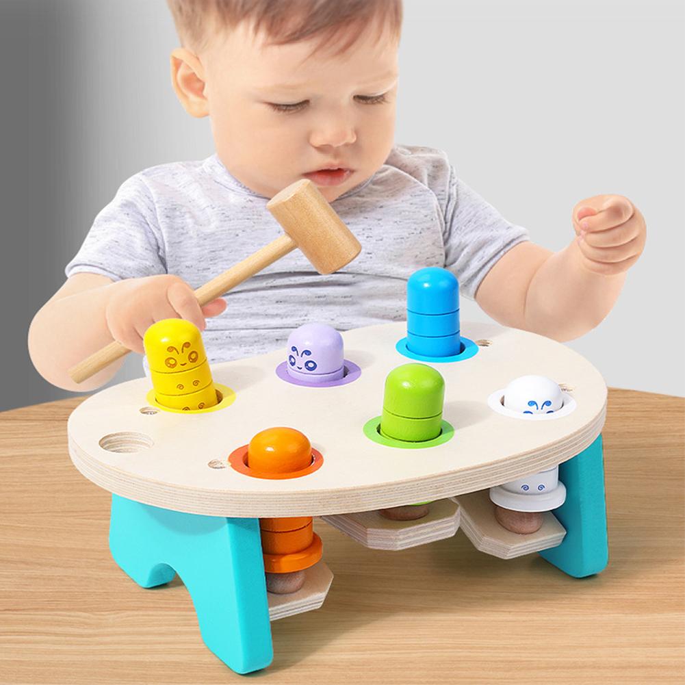 Wooden Whack Mole Toys For Kids Whack A Mole Game Early Educational Interactive Toys For 4-6 Years Old Boys And Girls