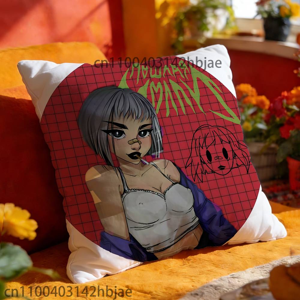 P-Poshlaya M-Molly Pillow Case For Sofa Decor Car Office Room Printing Cushion Cover Decorations and Protector