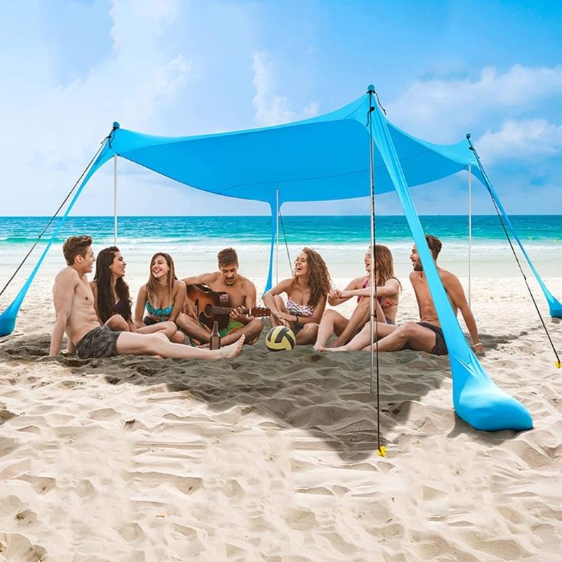 2Pcs Adjustable Length Outdoor Awning Support Poles Beach Tents Replacement Poles Shelter Canopy Rod Easy To Use