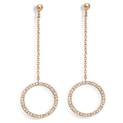 [L0749] - Ohrringe Vergoldet 'Göttin' roségold - 50x15 mm