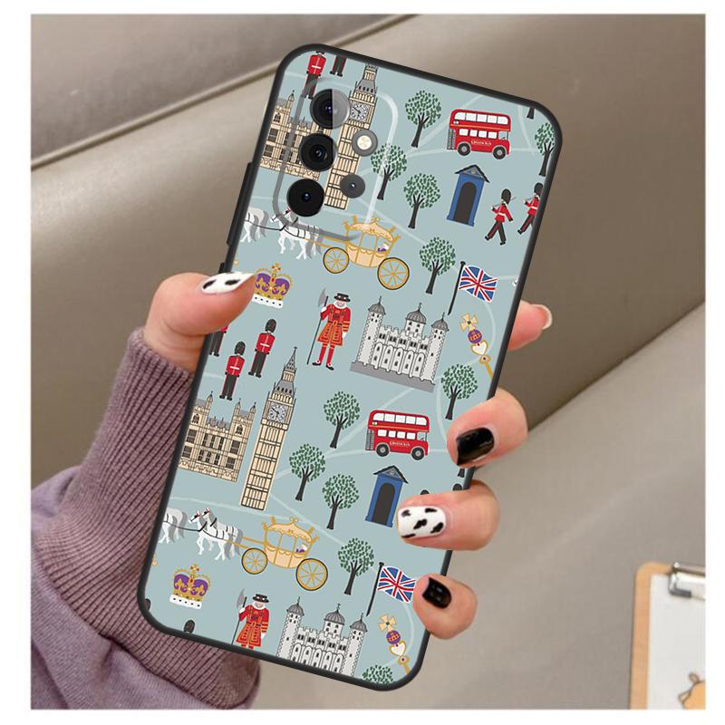 London Red Bus Big Ben Soft Case For Samsung Galaxy A32 A52 A72 A12 A42 A40 A50 A70 A03S A21S A52S A71 A51 Cover