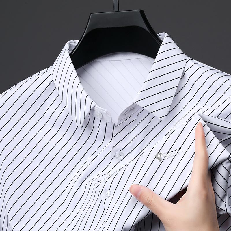 Men s Striped Fashion Casual Business Soft M