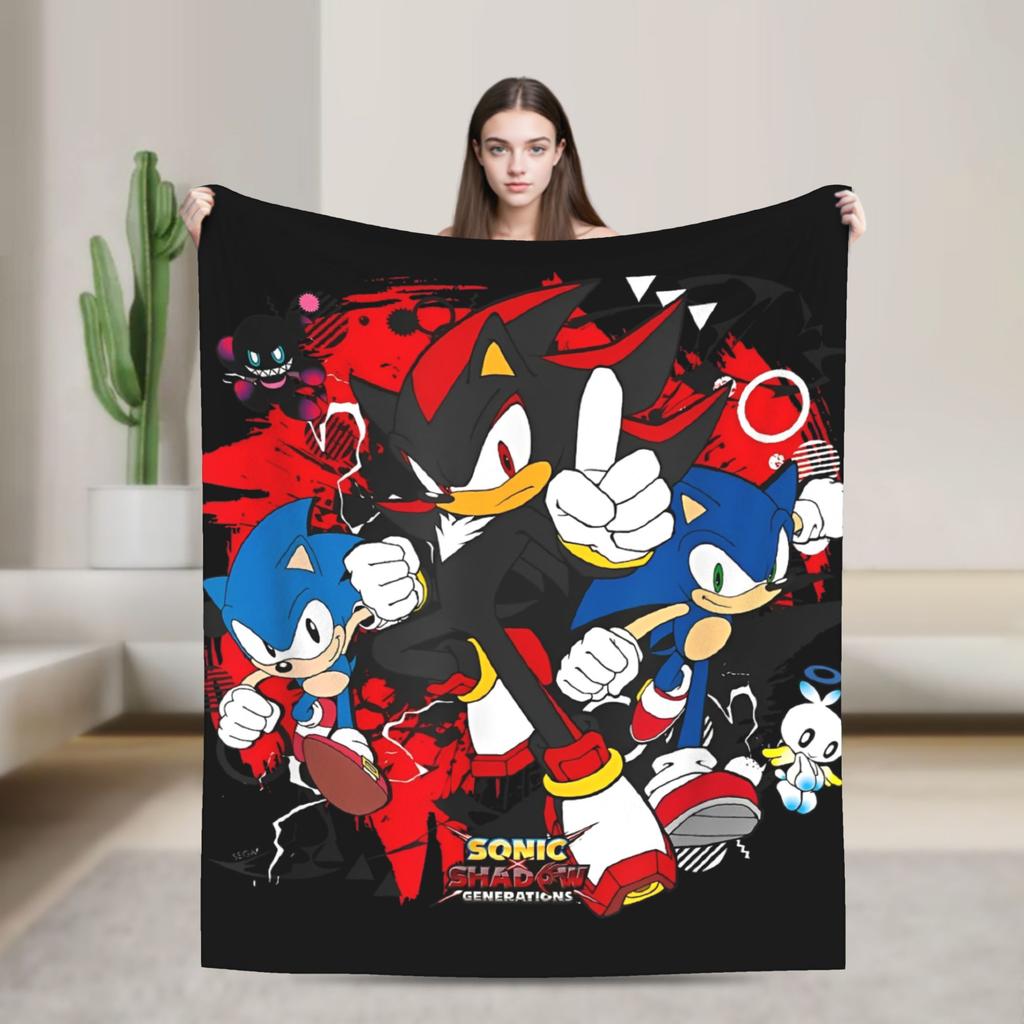 Zbrojené Super Ježek Stín Deka Flanelová Úžasná Prodyšná Přehozová Deka pro Dekoraci Přehozu