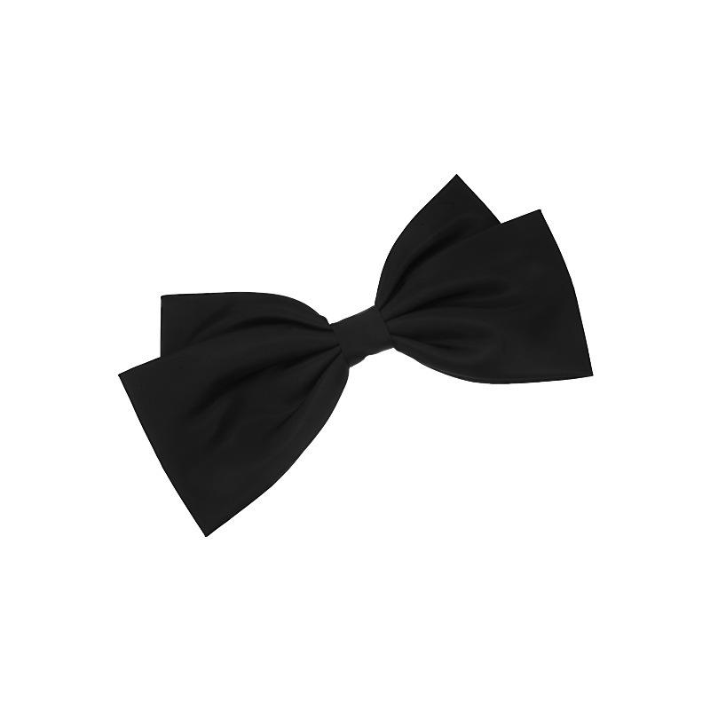 High-End 3D Black Bow Hair Clip for Women – Large Back-of-Head Spring Clip, Bobby Pin Hair Accessory.
