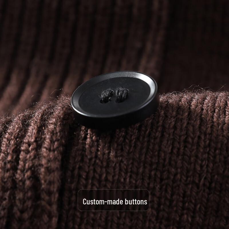 Antonio Men's Old Money Merino Wool Thickened Cardigan