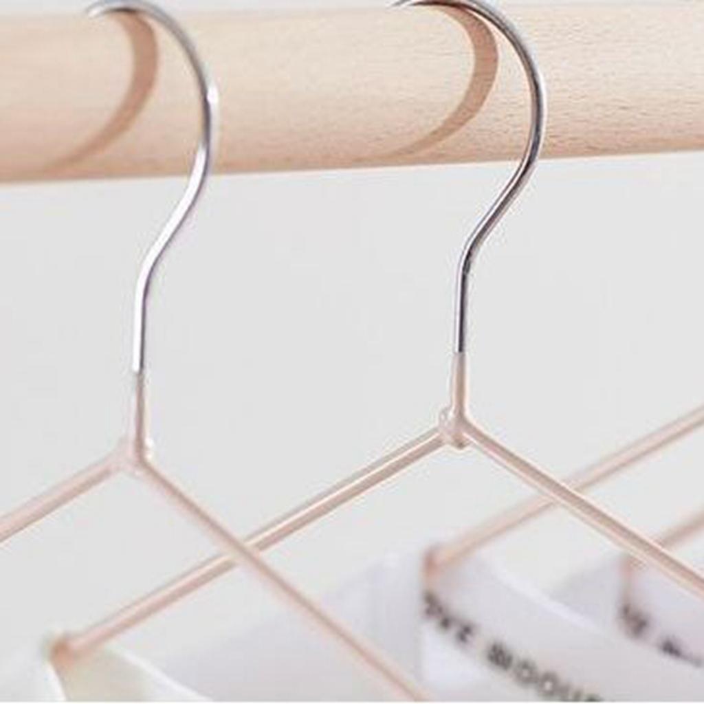 10PCS 40cm Clothing Hanger Coat Hanger Clothes Drying Rack Stainless Steel Laundry RackPink