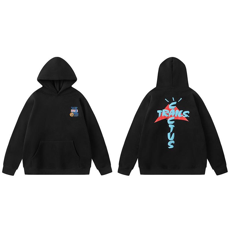 Travis Scott Inverted Hook Fleece Hoodie & Lässige Hose für Herren/Damen