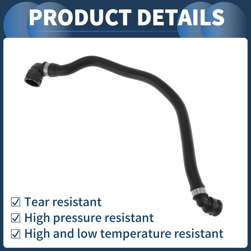 Radiator Hose Engine Reservoir Hose No.17127624676 for BMW 320i 2013-2016 for BMW 328i 2012-2016 Rubber Black Good Sealing