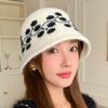 Vintage Jacquard Knitted Hat Autumn Winter Bucket Hat, Women's Hat Warm Ear Protection Beanie Wholesale