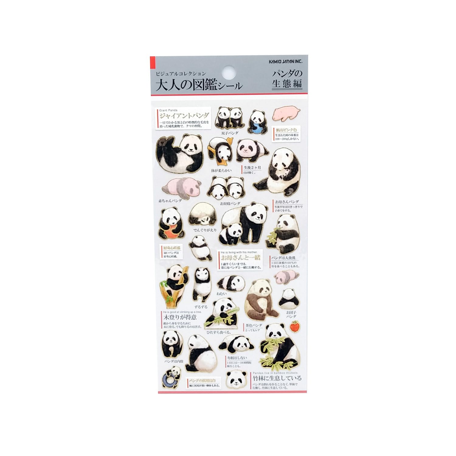 

Kamio Japan Stickers Adult Encyclopedia Stickers Panda Ecology 707286