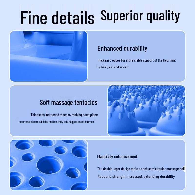 Round Acupressure Mat: Indoor Jogging, Foot Massage & Magnetic Stone Therapy