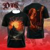 Retro Rock Dio Band 3d Graphic Print T-shirt Men Women Fashion Casual Oversized Short Sleeve Tops Tees Men Clothing Album