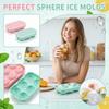 Silicone Ice Ball Mold with Lid 2 5cm Diameter Ice Sphere Maker Creative Round Ice Cube Tray for Drinks and Cocktails