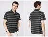 [Exquisite Embroidery Label] Summer New Business Classic Color blocked Striped Short sleeved Polo Shirt for Men