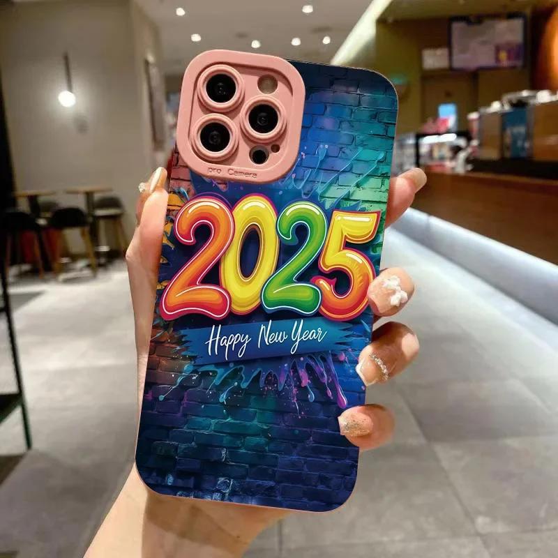 2025 New Year Painted Shockproof Phone Case For iPhone 16 Pro Max 15 14 Plus 13 12 11 XS Max X XR 7 8 16 Plus SE 2022 Soft Cover iPhone XR