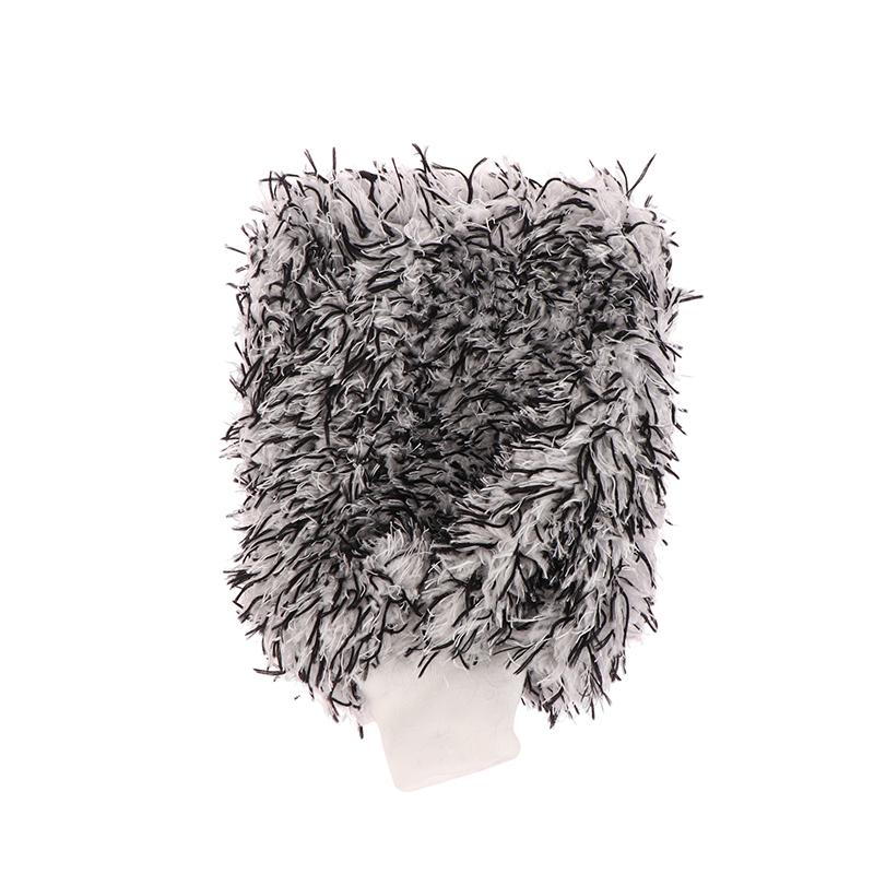 

1 шт., двухсторонние плюшевые перчатки для мытья автомобиля, нескользящие, из микрофибры, легко моющиеся, перчатки для мытья автомобиля, автомобильные аксессуары