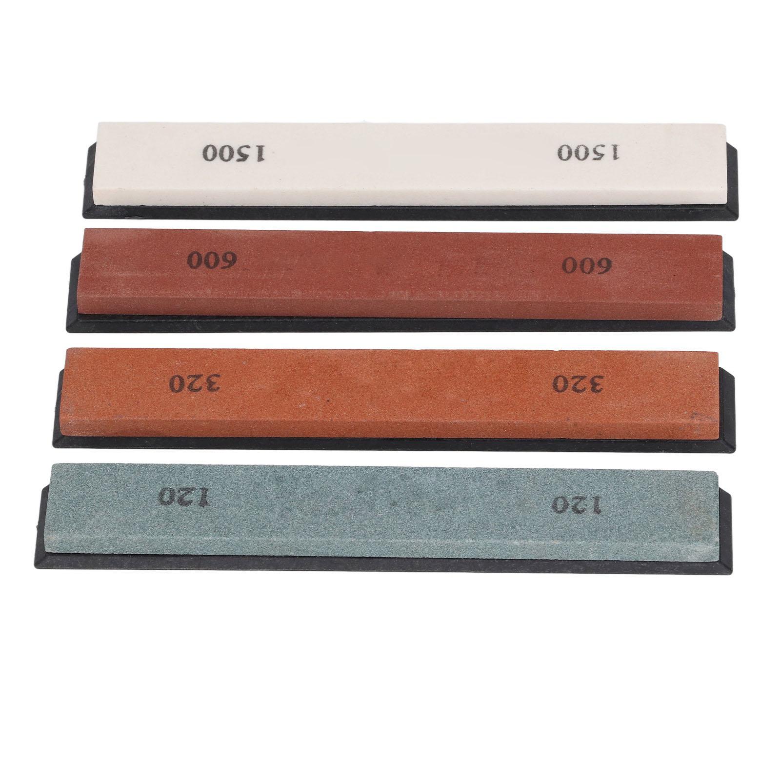 

4Pcs Knife Sharpening Stone Knife Robust Safe Blade Sharpener Whetstone 120 320 600 1500 Grit